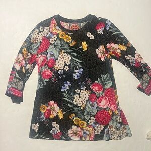 Johnny Was Longsleeve Flower Print Blouse